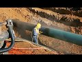 PIPELINE SANDBLASTING inside bell hole