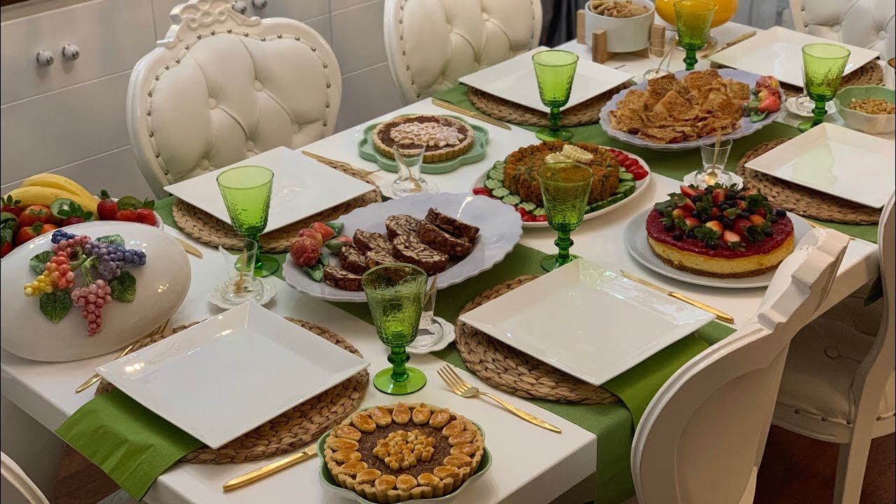 BOLLL ÇEŞİTLİ MİSAFİR SOFRAM😍TEPSİDE PAÇANGA BÖREĞİ, ELMALI TART,MOZAİK PASTA,İLK KEZ KISIR YAPTIM!