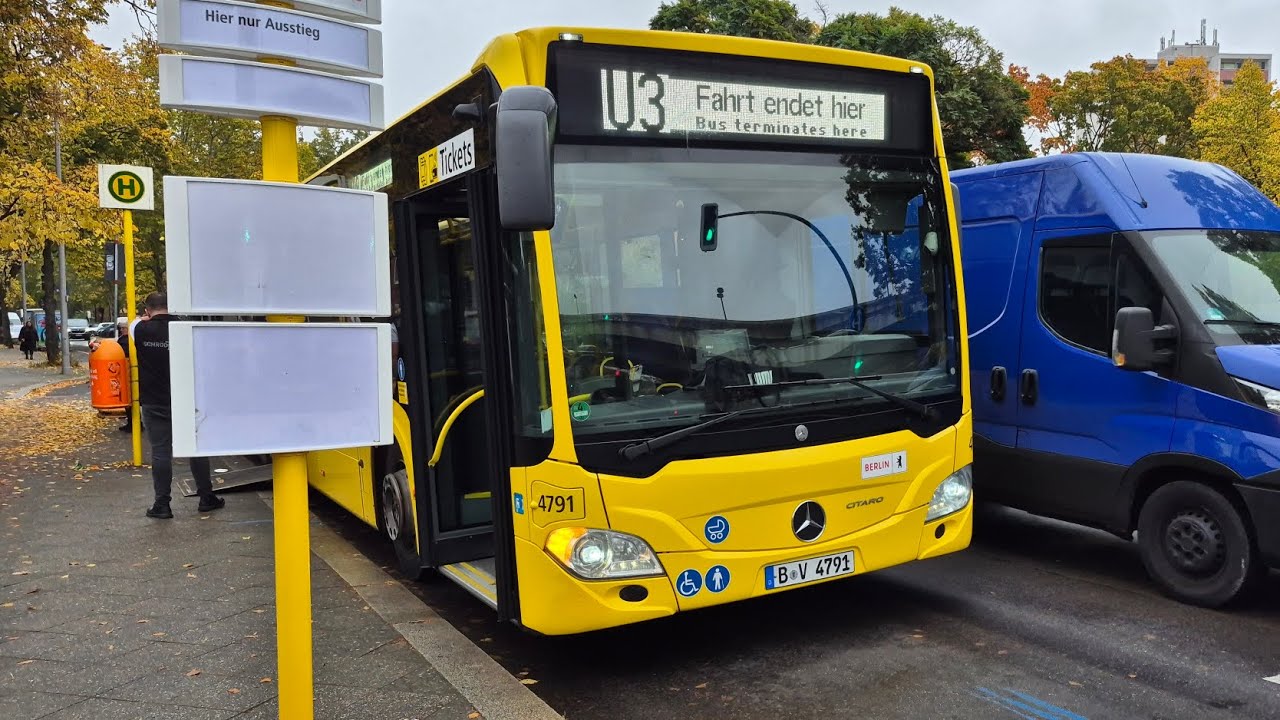 Bus Berlin | Mitfahrt im kompl. U3 SEV von U Spichernstraße bis U Breitenbachplatz im MB GN 18 4791