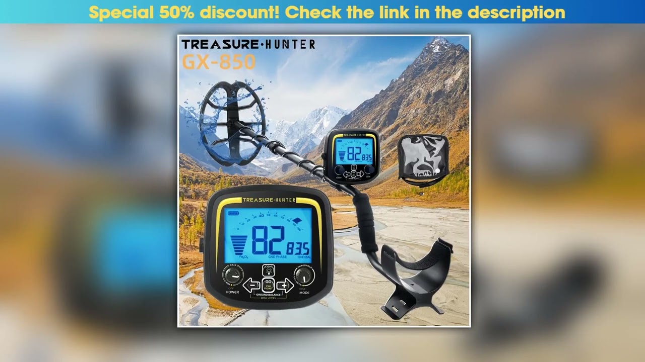 Treasure Hunter GX850 11inch Coil Metal Detector 850 Professional Underground Waterproof Gold