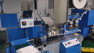 Single straw packaging printing machine wrapping machine