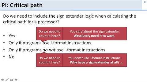 In class   Datapath   5   Critical Path PI
