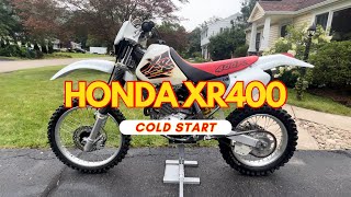 Honda XR400 Cold Start and Closeup