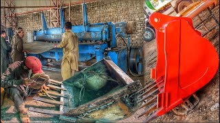 Makes Excavator bucket from old steel plate of ship in local workshop || Complete Process ||