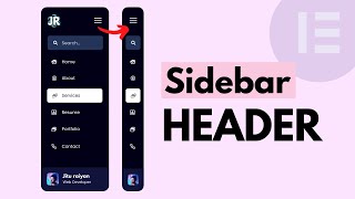 Elementor Vertical Header with Sidebar Navigation Menu in WordPress | Elementor Side Vertical Menu