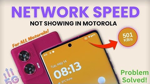 Moto Edge 50 Fusion Me Network Speed Kaise show kare ✅ | Network Speed Showing Problem In Motorola