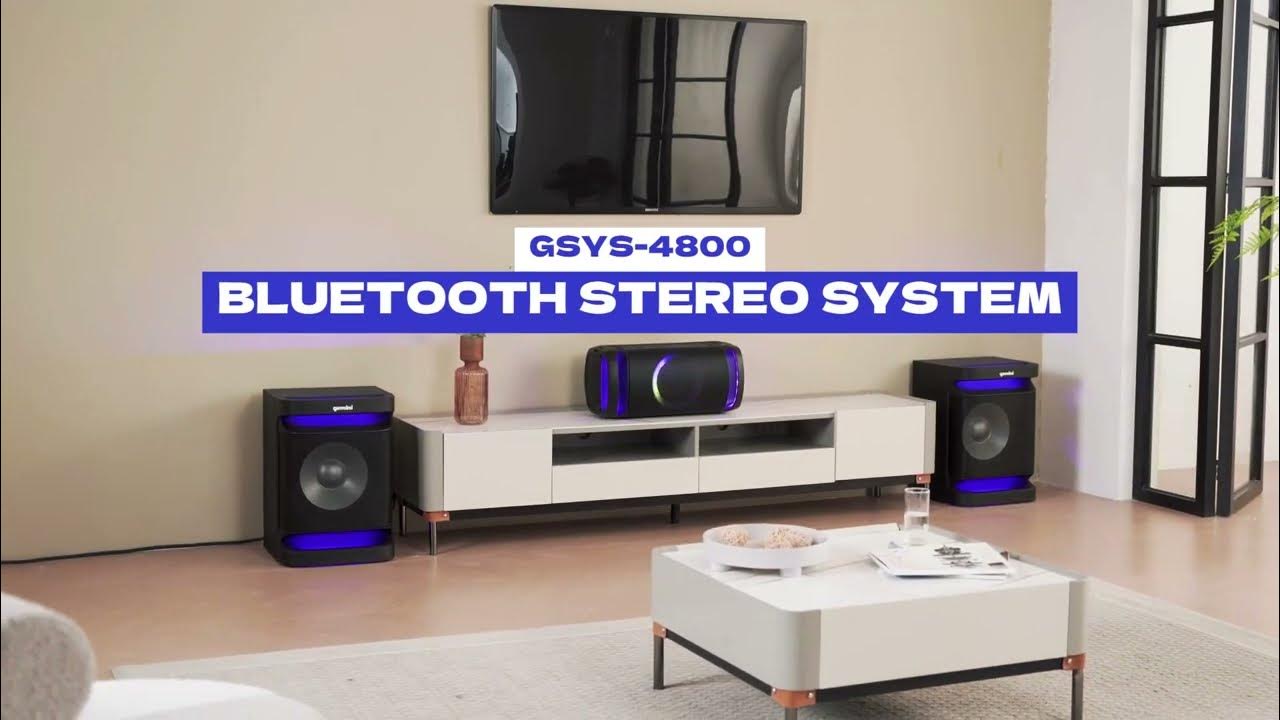 GSYS-4800 Bluetooth LED Party Light Stereo System and Home Theater Aud