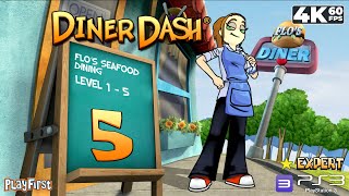 Diner Dash 3D (PlayStation 3) - 4K60 Walkthrough Part 5 - Flo's Fine Seafood Dining, Level 1-5 screenshot 2