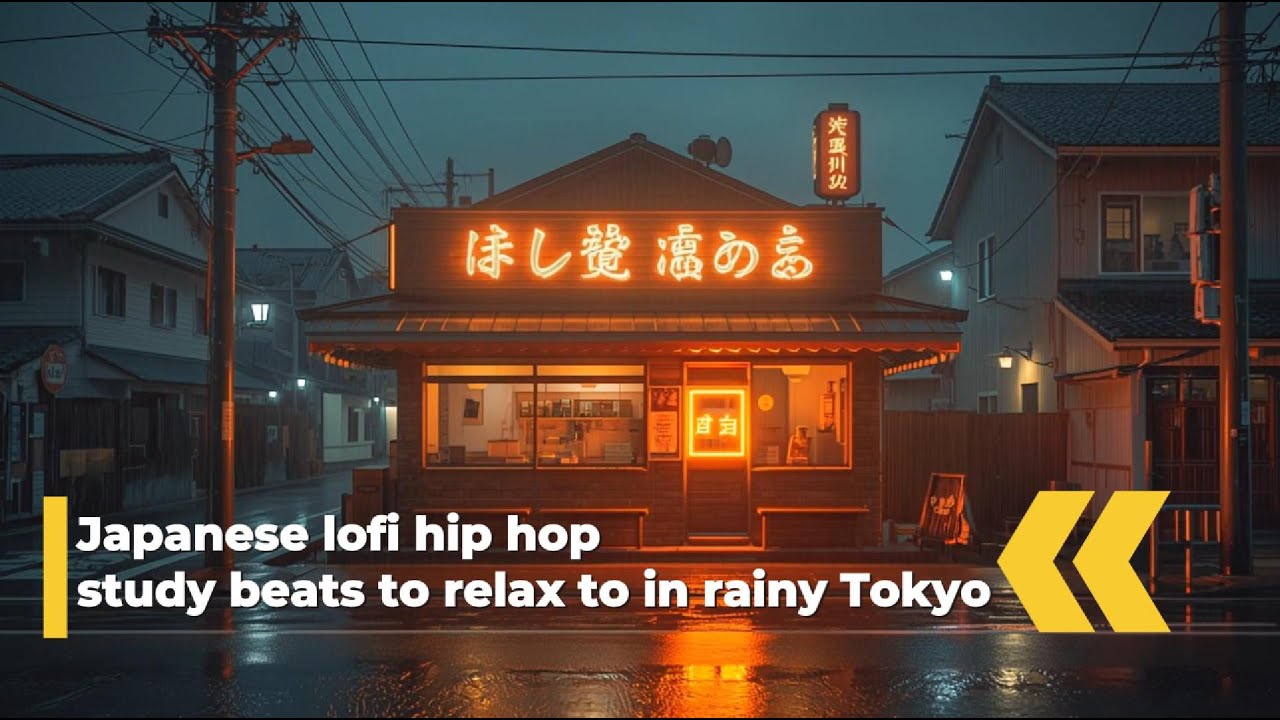 🎧 Japanese lofi hip hop study beats to relax to in rainy Tokyo 🌧️ - YouTube