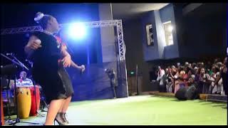 General Joseph Temboh playing a guitar at Sipho Makhabane's show in 2017