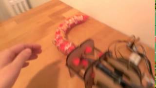 animatronic tail test with sensors