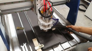 desktop model cnc router AKG6012 engrave on PVC test 1 for CUILLERDIER