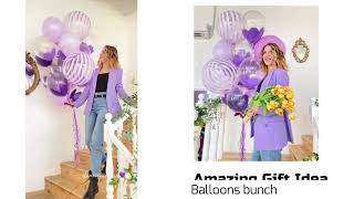 Beautiful Balloons Buch with Stripe Bubble balloons