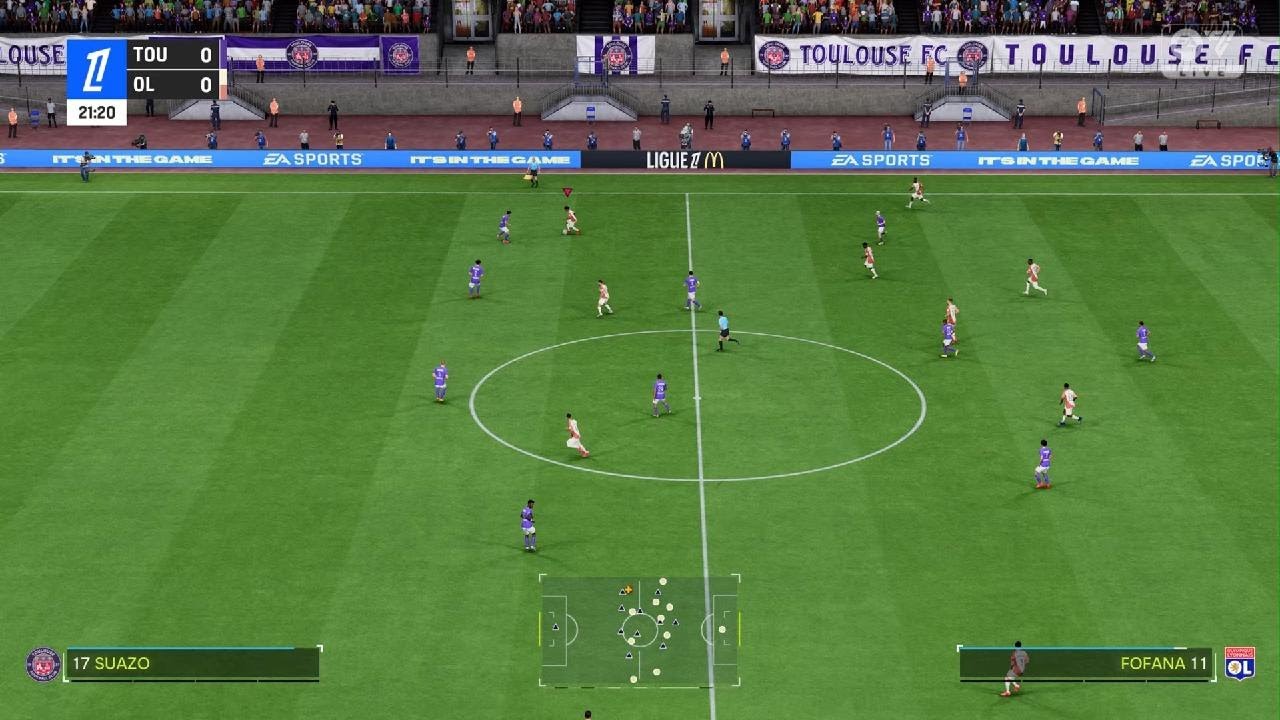 Toulouse FC - Olympique Lyonnais (2-3) match complet 2eme journée FC 25