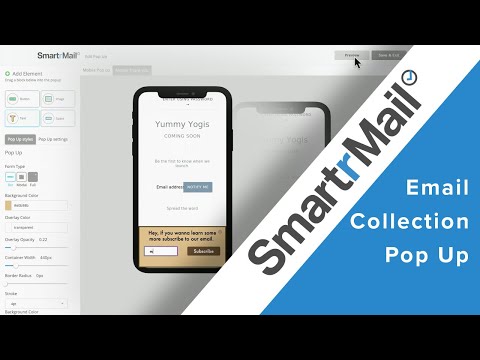 How to create an email collection pop up