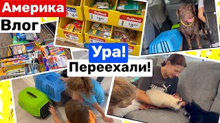 США Ура! Мы переехали! Закупка к школе Воссоединение семьи Семейный Влог Big big family in USA