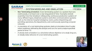 Lecturevideo _17CS834 _SMS_ Module 4_ Types of simulations,Stochastic nature _SHOBA V