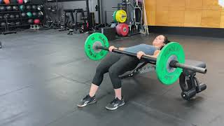 Staggered Stance Barbell Hip Thrust