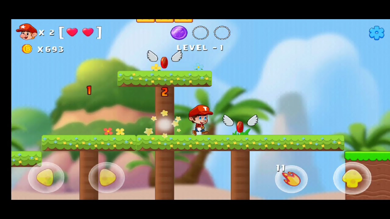 SUPER MANO BROS RUN: Level 1-2 game play