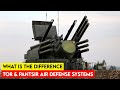 What is the difference between tor and pantsir air defense systems