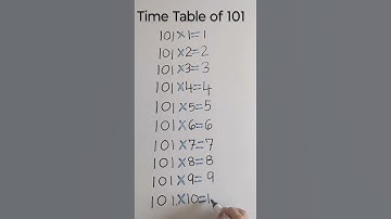 Table of 101 # Table Trick #shorts