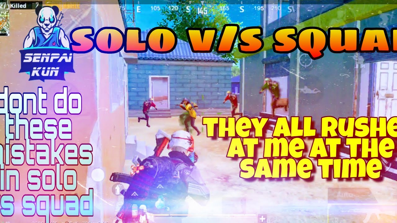 how to play solo vs squad, pubg mobile #20mforcarry ️ mrx gaming ...