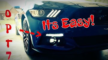 Opt7 arrow turn signals/DRL install on a 2017 mustang, without removing the bumper.  ✔️