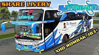LIVERY HR SUNBREAKER XHD ROMBAK JB3+ by farid m x MANS GAMING x Angga S | Bus Simulator Indonesia