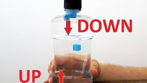 Reverse cartesian diver - floating cubes