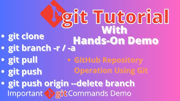 Git Tutorial Part 8: GitHub Operation - git clone, git pull, git push & more
