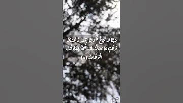 سورة آل عمران (٨-٩) ابراهيم الحق