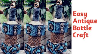 💕DIY/Bottle Craft/ Bottle Art/Bottle Decoration / Art n Craft/Steampunk Bottle Art/Antique Bottle