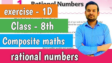 exercise - 1D class - 8 | composite maths  #rational_numbers @ntrsolutions