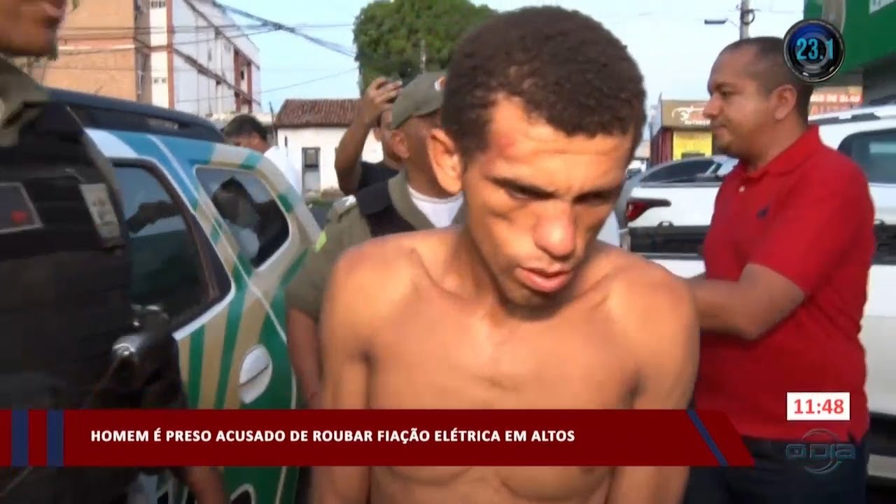 Homem é preso acusado de roubar fiação elétrica em Altos 20 11 2023