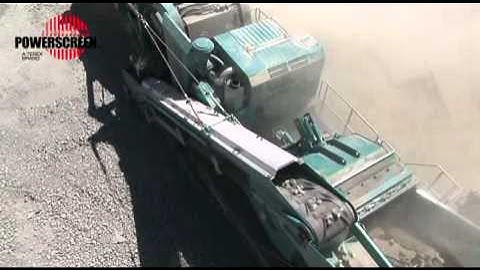 Powerscreen XH320SR impactor working in Portland Quarry, Cape Town