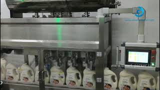 Automatic 4 filling nozzles tracking type baby shampoo big bottle filling machine high speed filler