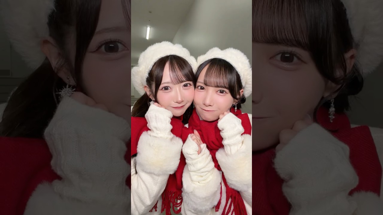 2人は一生🧣#はんぶんこクリスマス #鈴木瞳美 #谷崎早耶 #ノイミー