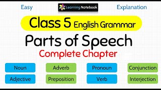 Class 5 Parts of Speech । Class 5 English Grammar Parts of Speech