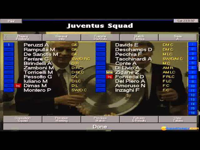 Championship Manager 97 98 Gameplay Pc Game 1997 Youtube