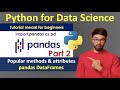 Working with Pandas DataFrames Part 2 | Pandas in Python | Python for beginners | Data Science