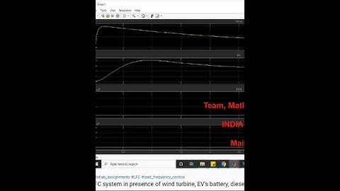 LFC system in presence of wind turbine, EV battery, Diesel generator, PV cell - MATLAB PHD RESEARCH