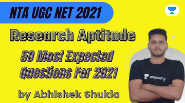 NTA UGC NET 2021 | Research Aptitude by Abhishek Shukla | Most Expected Questions For 2021