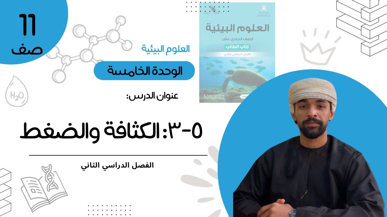 الكثافة والضغط (5-3) - العلوم البيئية - صف الحادي عشر - شرح مبسط حسب الأهداف - أ.زياد الغساني