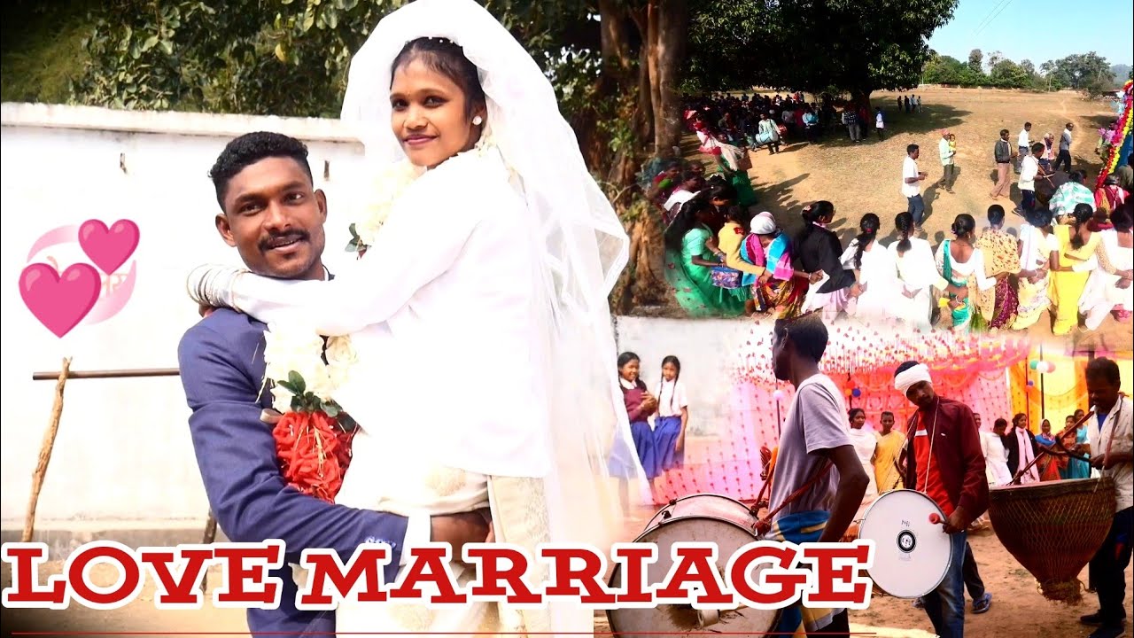 गांव में शादी!!Christian Wedding Videos!! दोस्त का शादी!!Oseng & Alka 💞 Tribal Shadi