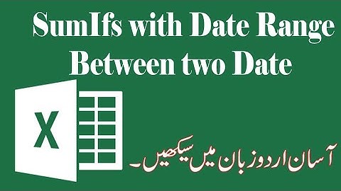 Sumifs with date range between two date as criteria Urdu | Hindi | sumifs formula in excel in hindi