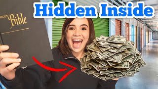 FOUND MONEY HIDDEN IN BIBLE I Bought An Abandoned Storage Locker / Opening Mystery Boxes
