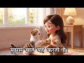 Meri Billi Kaali Peeli | Cute Cat Rhyme in Hindi 🐱