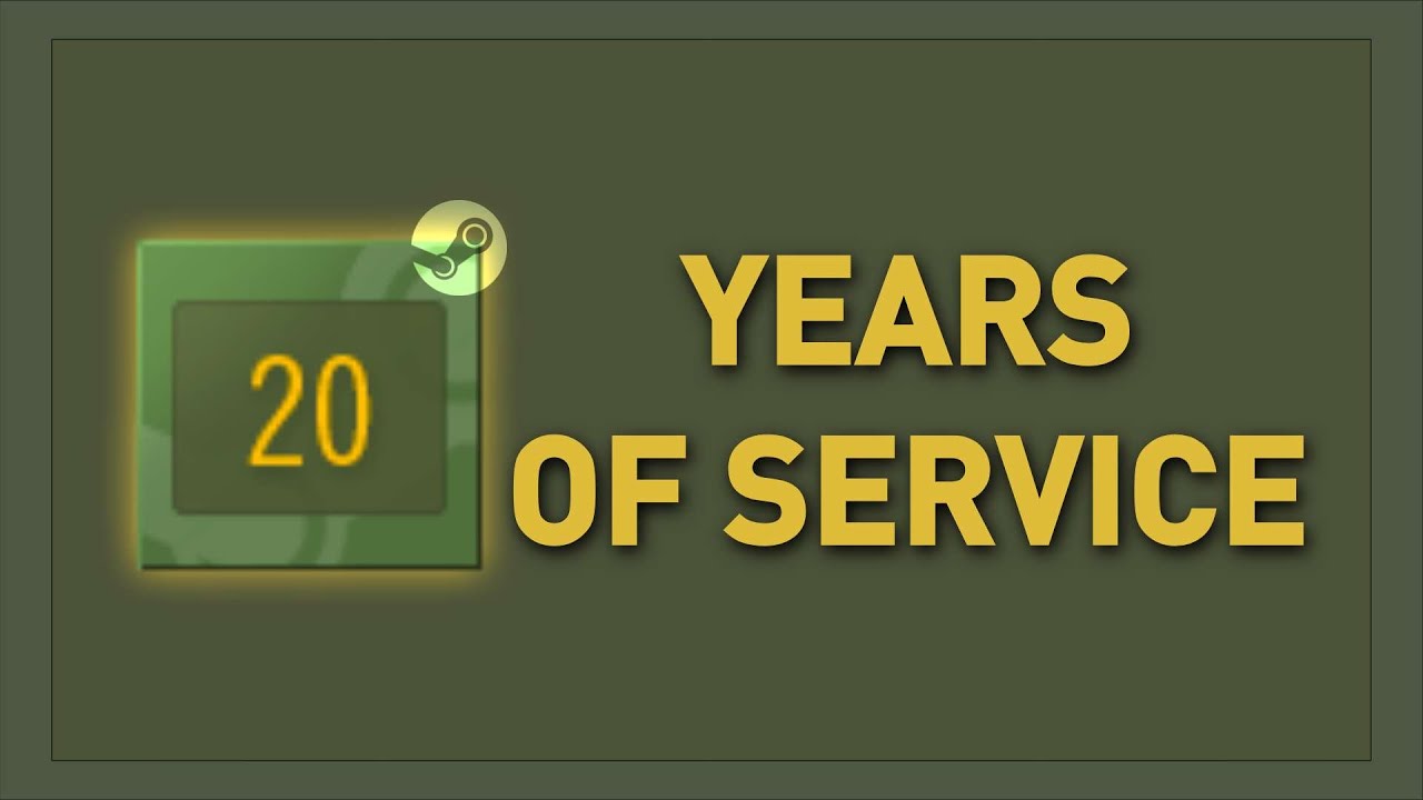 Steam Adds a Special Years of Service Badge to Celebrate 20th Birthday