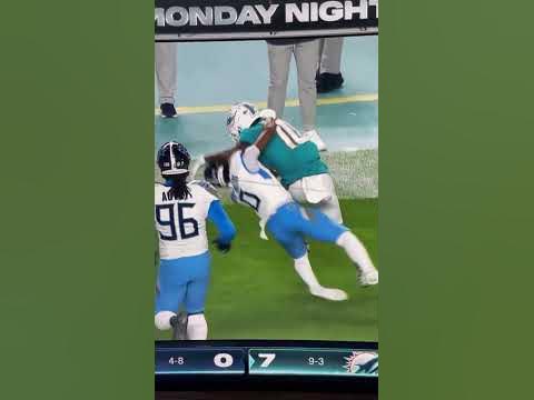 Horse collar and hip drop tackle injures Tyreek Hill Dolphins vs Titans ...