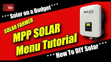 MPP SOLAR Menu Tutorial